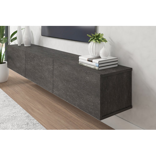 Wrought Studio Ozge Floating Minimalist TV Stand for up to 80" TV Wall